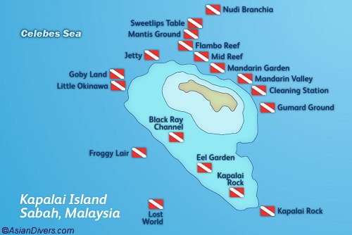 Kapalai Dive Resort Map